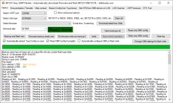 Screenshot of BK7231 Easy UART Flasher showing memory read completed