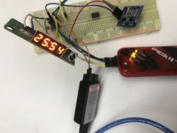 Simple clock on PIC12F683 - three pins, two I2C buses - DS1307 + FD650