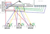 Centralka satel CA-5 + 3 czujniki. Schemat połączeń