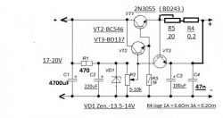 Stabilizator 12V na 2 tranzystorach - czy wartości poprawne