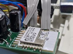 Close-up of a CBU module on a circuit board.