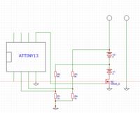 ATtiny13A - Jak mierzyć napięcie dwóch akumulatorów Li-ion w serii?