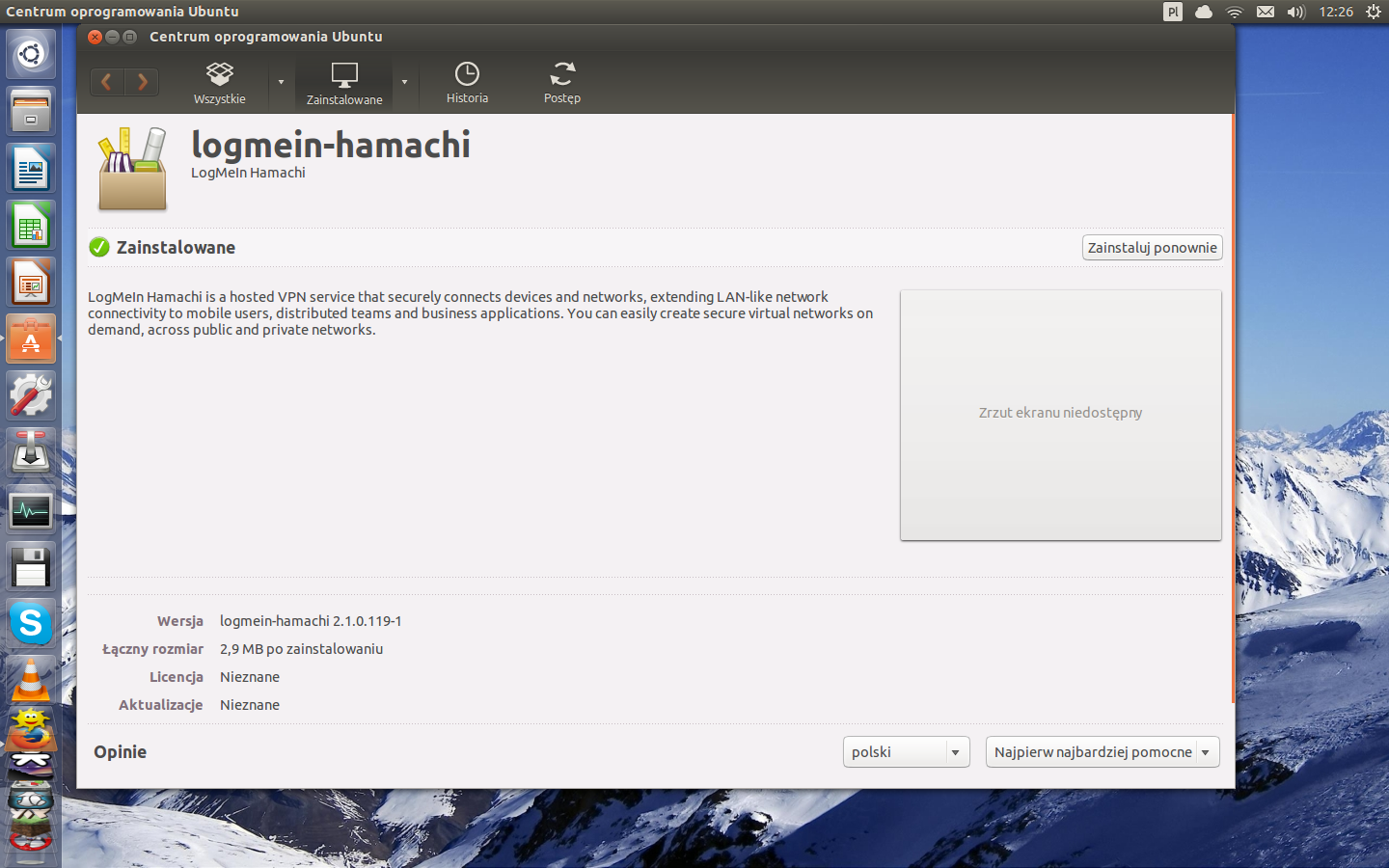 Ubuntu 13.10 Hamachi zagadka elektroda.pl