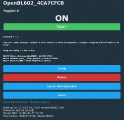 Tasmota replacement for BL602, programming, pairing with Home Assistant, now with OTA working!