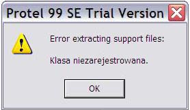 Instalacja Protel 99 SE Trial na Windows XP SP2 - błąd instalatora