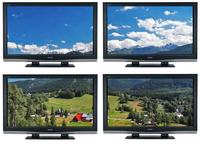 Jeden obraz podzielony na kilka TV - telebim z telewizorów