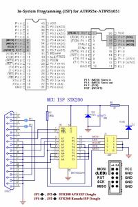 ISP Programowanie AT89S5x AT89Sx051 AVR STK200 STK300