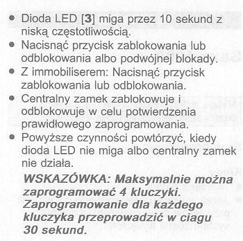 Jak zaprogramować kluczyk BMW 525tds E34 1996 po wymianie baterii?