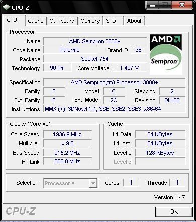 Procesor AMD Sempron 2800+ Chce podkręcić trochę procesor.