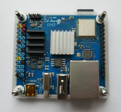 Płytka Orange Pi Zero 3 z zamontowanym radiatorem