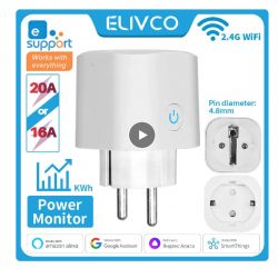 Elivco Smart Plug Image of Elivco smart plug compatible with 2.4G WiFi.