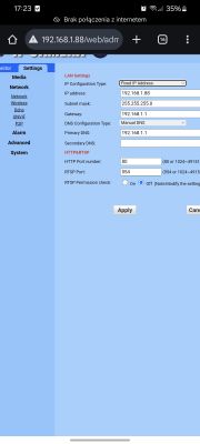 Nokia 4G05-B+ i D-Link 2150 ten sam adres IP – brak widoczności kamer i smart gniazdek