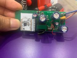 Board with Marked Components and Damage Electronic board with components, marked damage