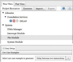 Software Interface with System Modules Screenshot of a software interface showing various project modules, including Pin Module and System Module.