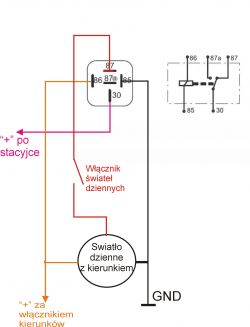MAH-4120 -dzienne/migacze - Zastosowanie przekaźnika MAH-4120 do przełączania św