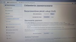 Ekran ustawień zaawansowanych sieci Wi-Fi w panelu administracyjnym Vectra