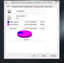 Płyta DVD RW niepusta po formatowaniu - jak nagrać ISO?