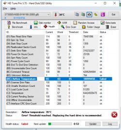 S.M.A.R.T. - HDTune Crash in BE Airflow Temp & CrystalDiskInfo Comparison: Is Data Okay?