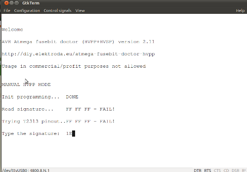 Atmega Fusebit Doctor (HVPP + HVSP) - fix fusebits