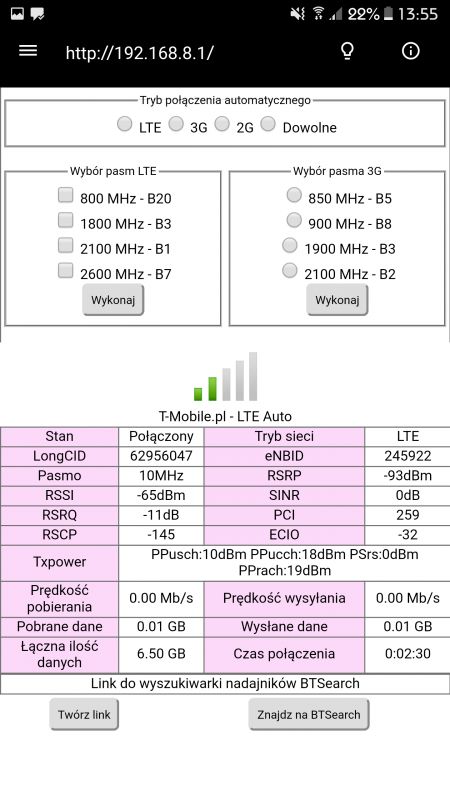 Niska prędkość internetu T-mobile do 20 Mb/s na routerze Huawei B525 - co robić?