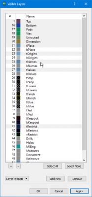eagle 9.6.2 - brak nazw elementów i wartości na płytce