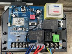 Control unit of the sliding gate motor by a Chinese manufacturer.