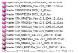 Lista plików ISO z różnymi wersjami Master X70.