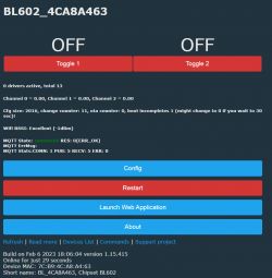Tasmota replacement for BL602, programming, pairing with Home Assistant, now with OTA working!