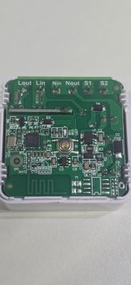 Novadigital module PCB with BK7231N chip, labeled pins and components visible