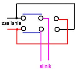 Jak podłączyć taki silnik do układu prawo lewo?