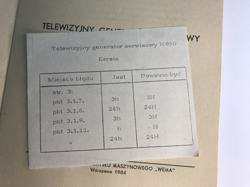 Retro unboxing – K950-type television test signal generator – 1985, interior, schematic diagram