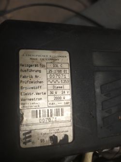 Szukam schematu wiązki do Webasto D3l C na 24V - Sterownik 25 1689 50 00 08, Zegar 25 1483 73 00 00