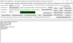 Screenshot of BK7231 Easy UART Flasher showing “Erase complete!” and an operation log