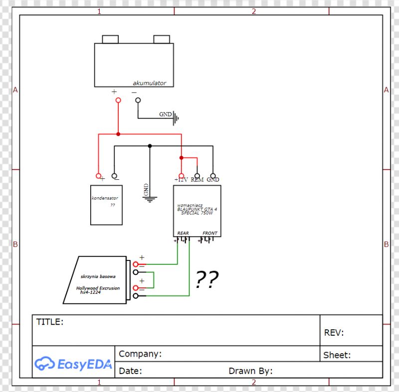CarAudio Kondensator? - Wzmacniacz dostaje za mało prądu przy podłączeniu głośni