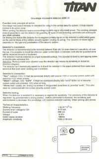 Czujnik mikrofalowy(ADM 10)--Podłaczenie