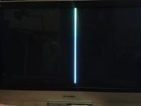 Plazma Panasonic TH-37PV60EH - Pionowy pas i poziome linie u dołu ekranu