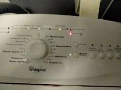 Kod błędu w pralce Whirlpool AWE4519/P 859345149095 - kontrolka serwis i diody xxxox