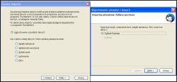 Okno kreatora importu danych w Thunderbirdzie na systemie Windows XP, pokazujące opcje importu z Outlook Express.