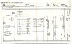 Schemat elektryczny dla silników 2E-L, 4A-F i 4A-GE Toyoty Corolla