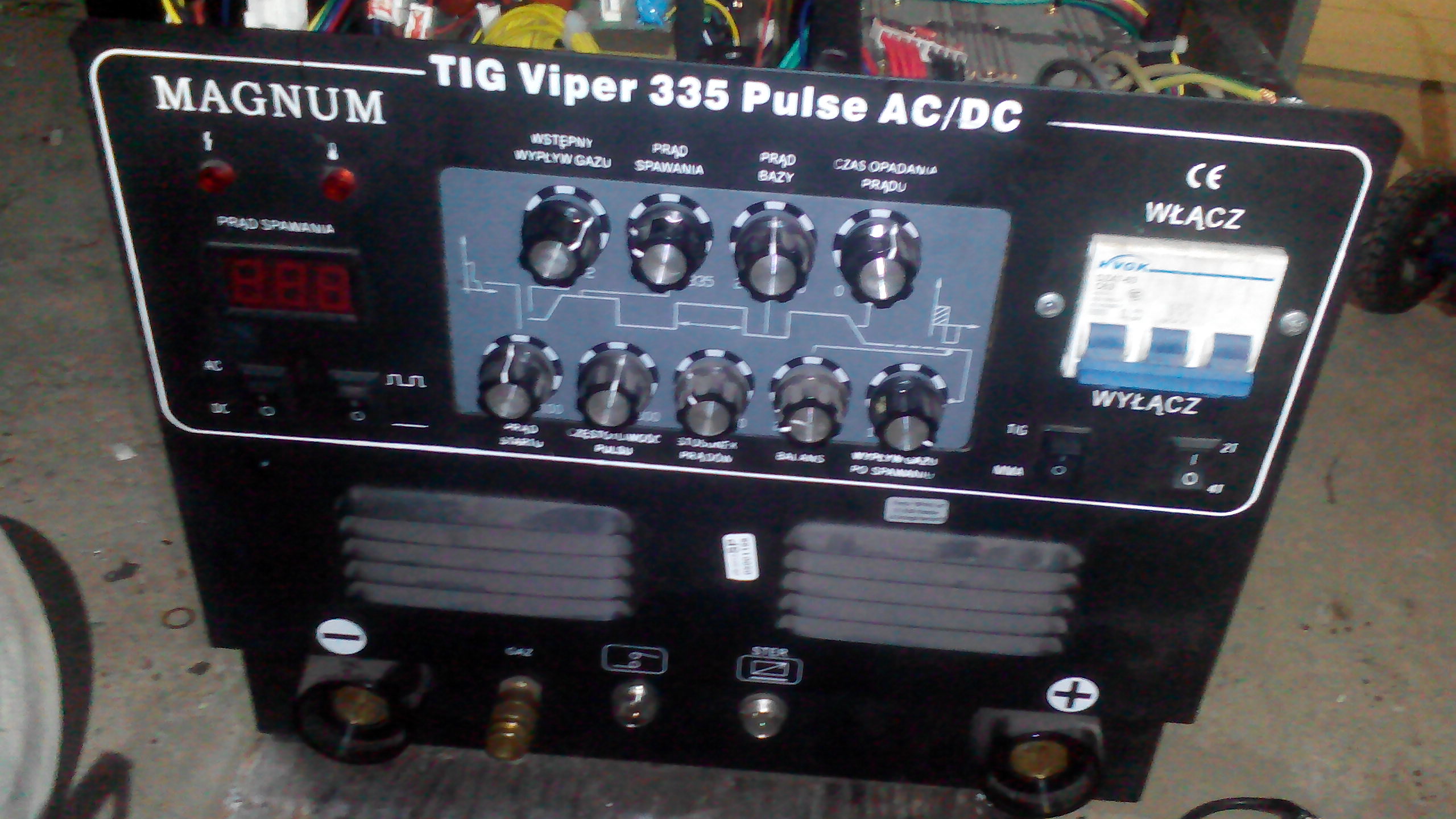 Magnum TIG Viper 335 Pulse AC/DC - zwarcie i brak sterowania w trybie TIG