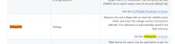 Screenshot of a table from OpenBeken documentation showing the VoltageSet command.