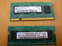 [Sprzedam] Kości Ram Samsung, Hynix DDR2 667 512MB Laptop