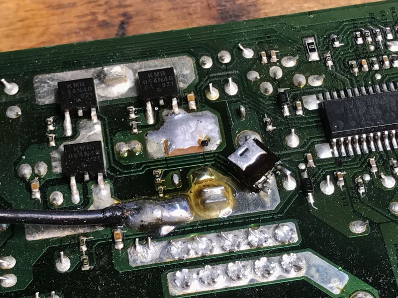 MOSFET Transistors on Electronic Board Electronic board with MOSFET transistors KMB054N40