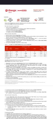 Regulamin oferty energii Elektrycznej Podstawowa Plus z tabelą cen i zasadami korzystania.