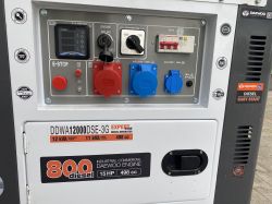 Panel sterowania agregatu diesla Daewoo z gniazdami 230/400 V i wyłącznikiem RCD 30 mA