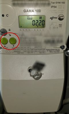 Licznik jednofazowy gama100g1m - Jak sprawdzić bieżące zużycie kilowatów ,opis