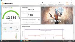 Zrzut ekranu z wynikami testu 3DMark Time Spy dla NVIDIA GeForce RTX 3070.