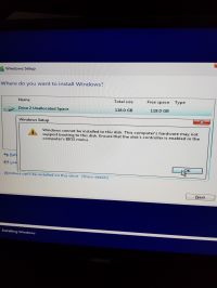 Instalacja windowsa - czarny ekran po restarcie komputera