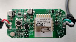 Photo of a circuit board with a CBU module and electronic components.