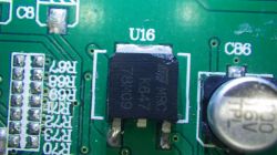 Bild eines elektronischen Schaltkreises mit sichtbarem MRC-Komponente, markiert mit K647 78M09.